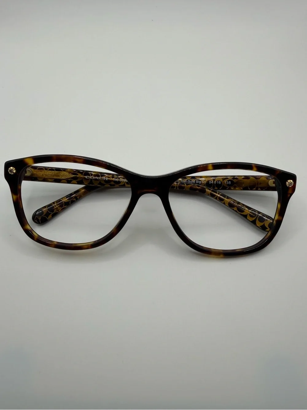 COACH EYEGLASSES HC6095 5394 (DK TORT/DK TORT GOLD SIGC) 54•16•135 COACH GLASSES